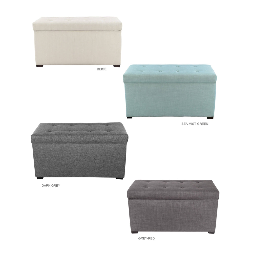 Tufted Storage Bench Gray Z751063