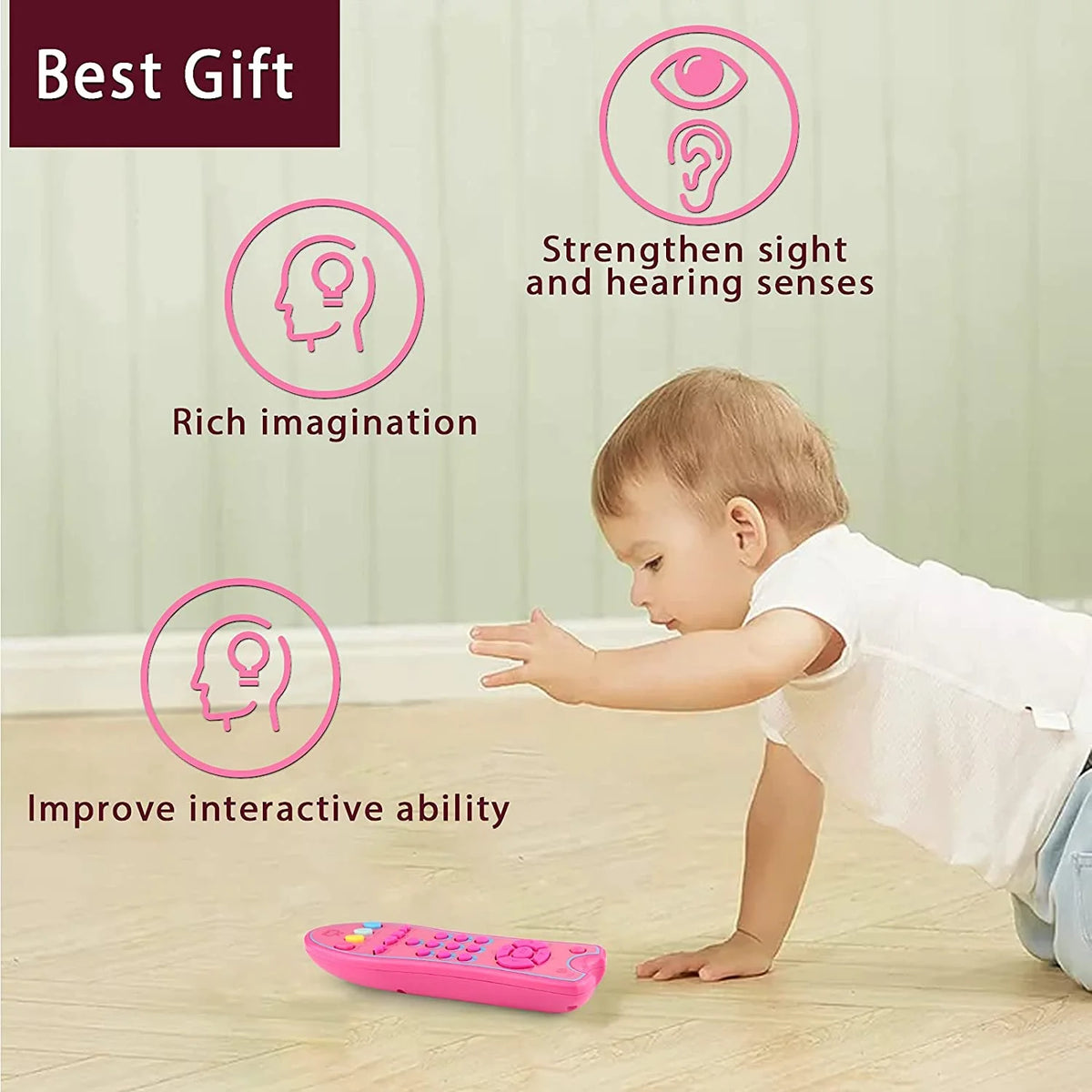 Gray TV Remote Control Toy with Light and Sound R632
