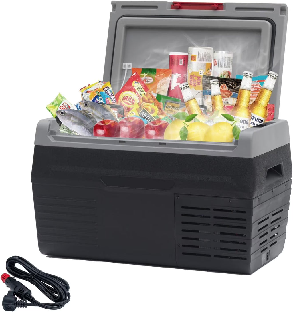12V 50L Portable Car Refrigerator Freezer with Wheels Z658925