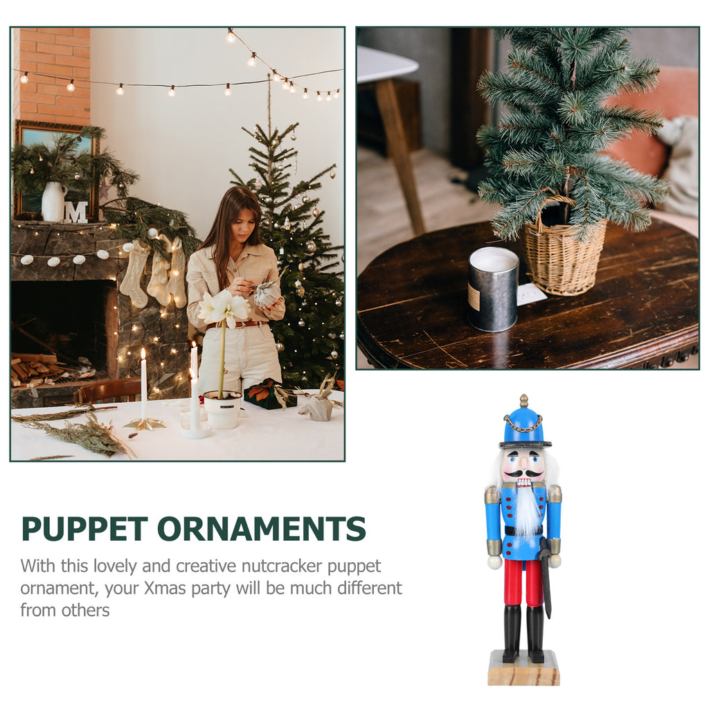 Walnut Nutcracker Doll Home Desktop Decor X7872