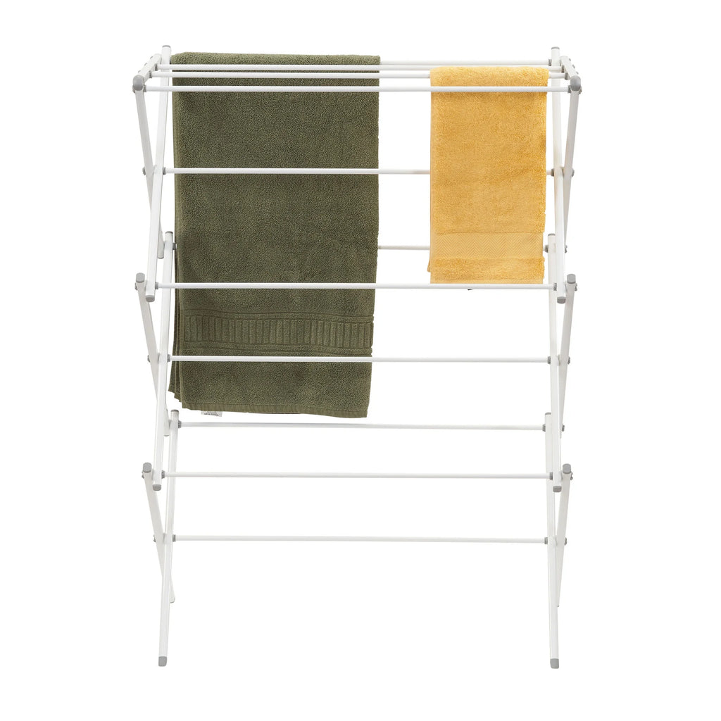 White Collapsible Metal Clothes Drying Rack E1384
