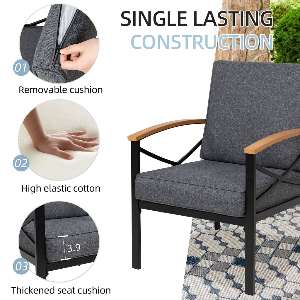 5 Piece Patio Conversation Sectional Set J768864