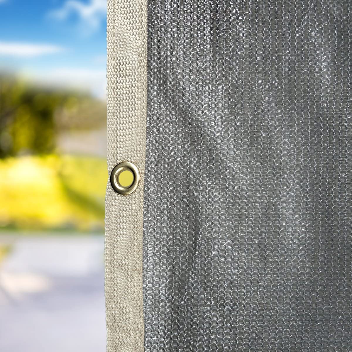 RV Awning Privacy Screen Shade Panel Kit Sunblock Drop 10 x 16ft, Grey Z377445