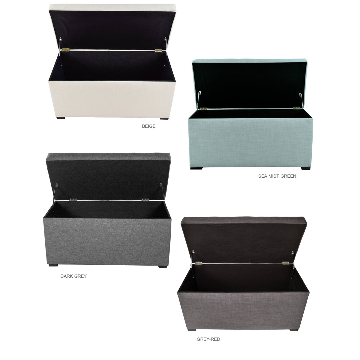 Tufted Storage Bench Gray Z751063
