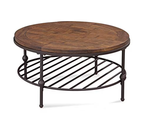 Brown Round Wood Cocktail Table R21670