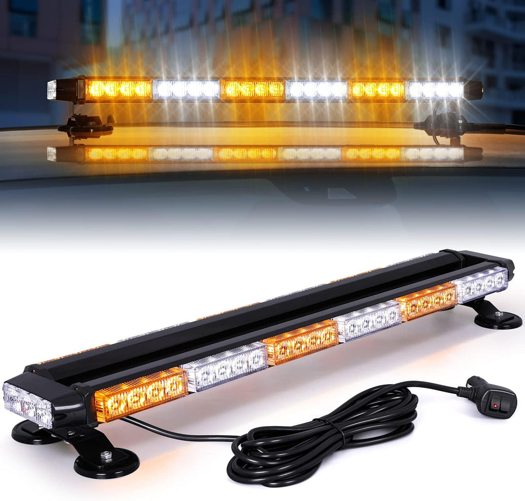 LED Strobe Light Bar 28.5'' 54 LED Emergency Warning Lightbar with Strong Magnetic and 16ft Cable Z985