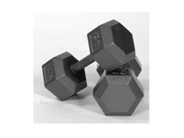 Gray Cast Iron Hex Dumbbell 75 lb U5473