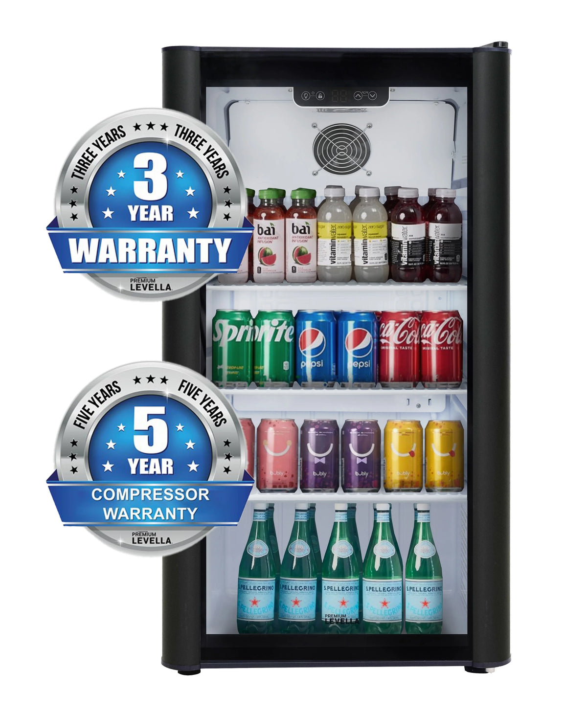 Glass Door Display Refrigerator 3.1 cu ft Black F525314