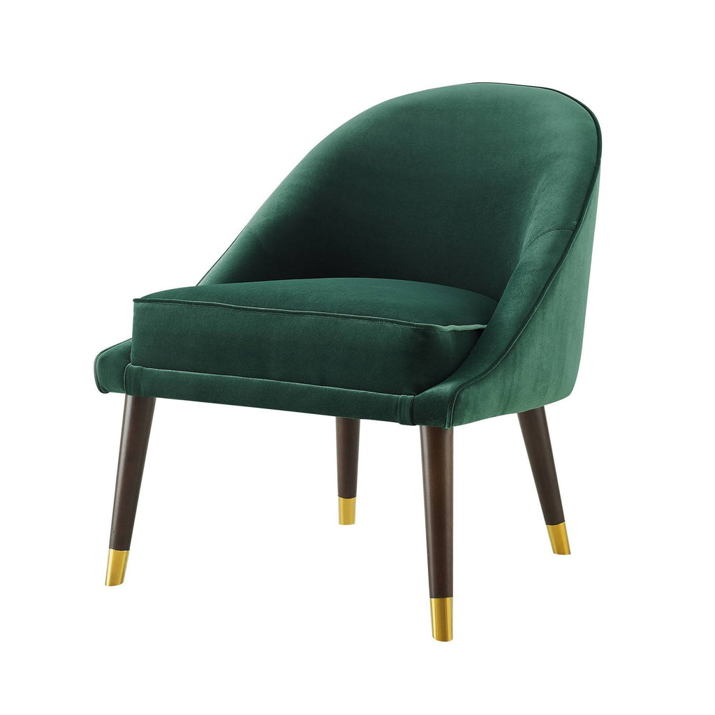 Green Velvet Accent Chair Y406525