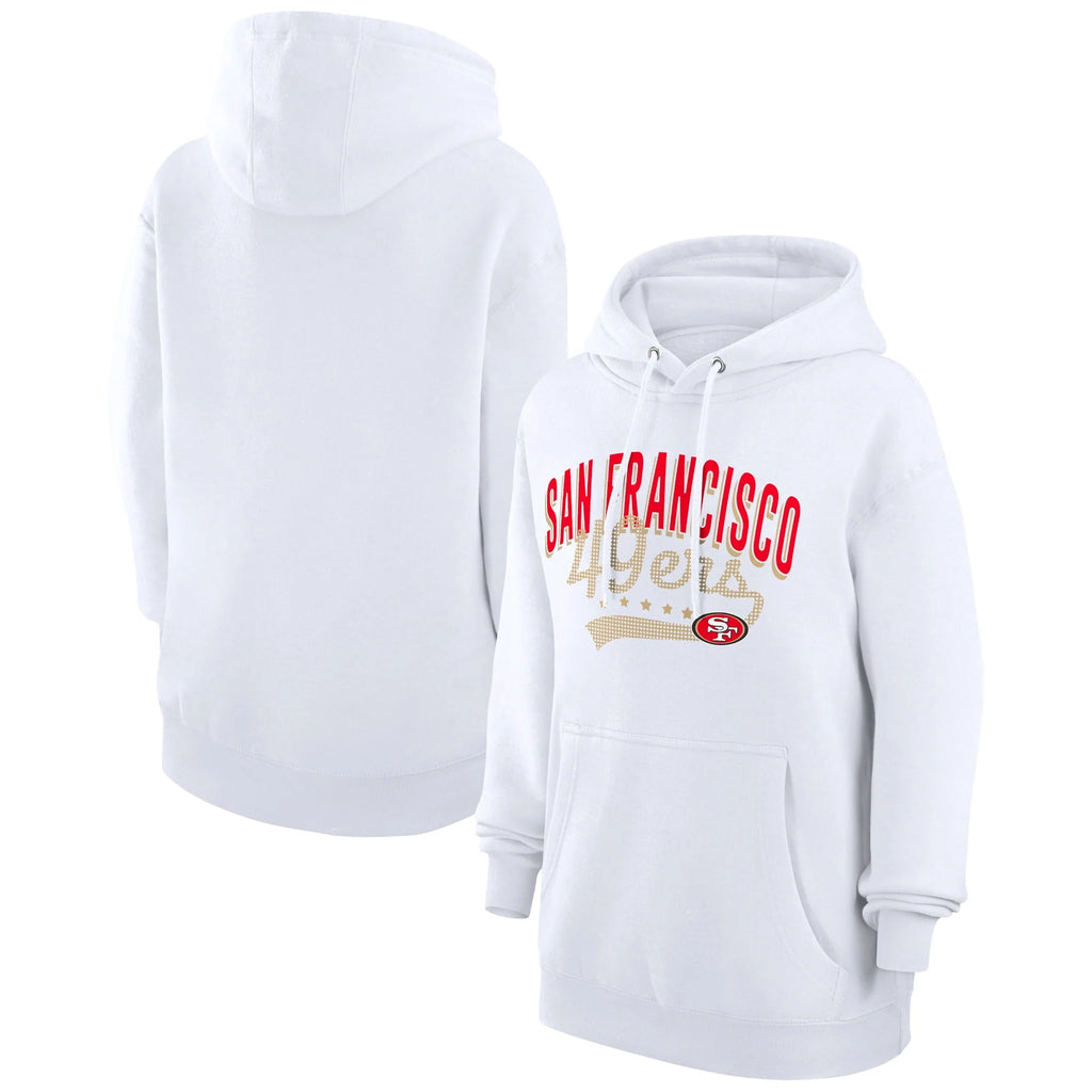 White San Francisco 49ers Pullover Hoodie K2364