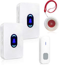 Elderly Call Button with 2 Receivers & 1 Waterproof Transmitters & 1 Doorbell T259893