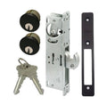Storefront Door Mortise Lock Hook Deadbolt Double Keyed Cylinder Combo Q647