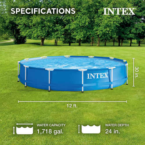 12' x 30 Metal Frame Round Above Ground Swimming Pool I958018