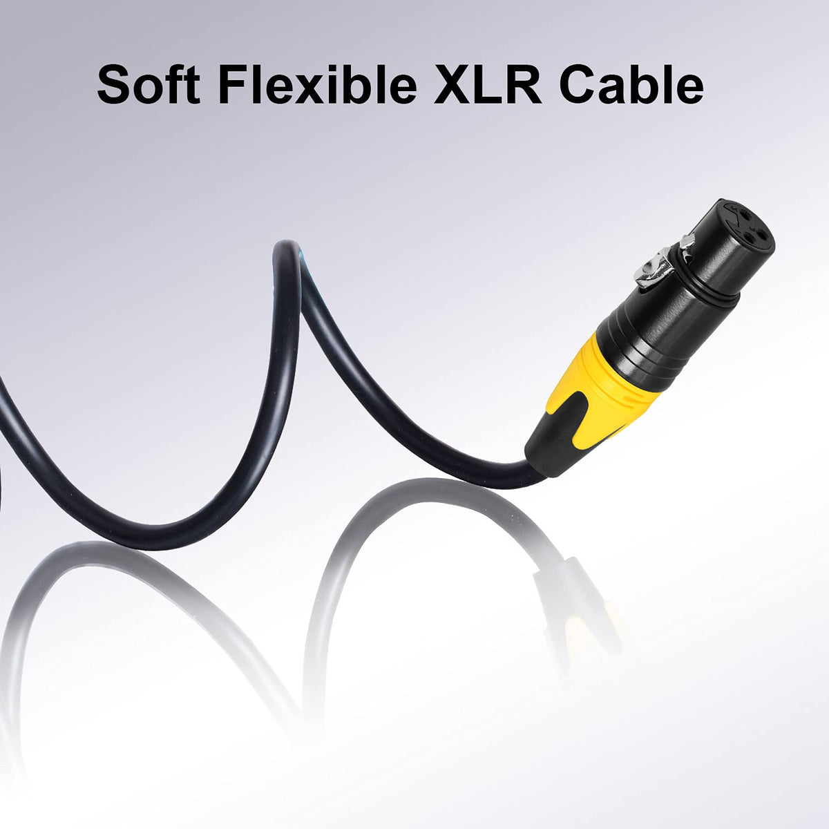 XLR Microphone Cables 25ft 4 Pack Balanced Male to Female Cable Pack of 2 U459967