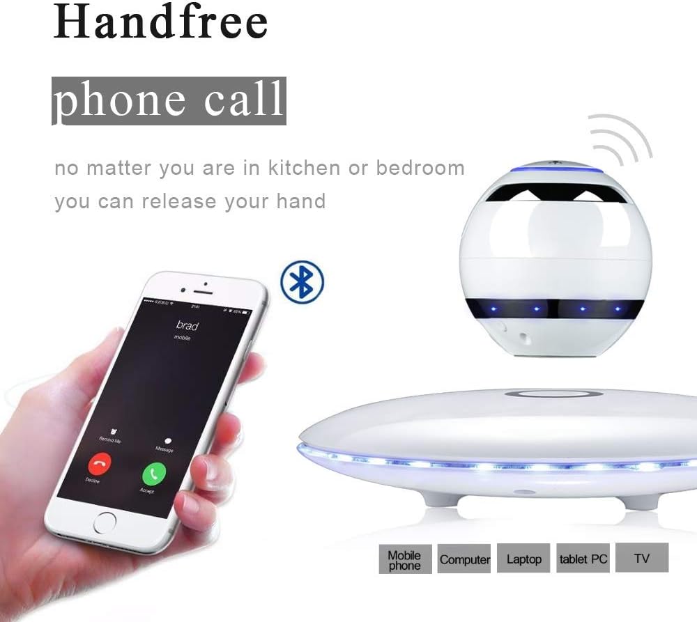 White Magnetic Levitating Bluetooth Speaker X32640