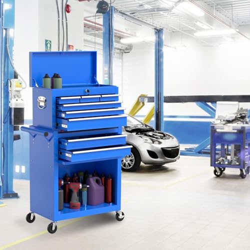 8 Drawer Rolling Tool Chest with Wheels and Lock H435