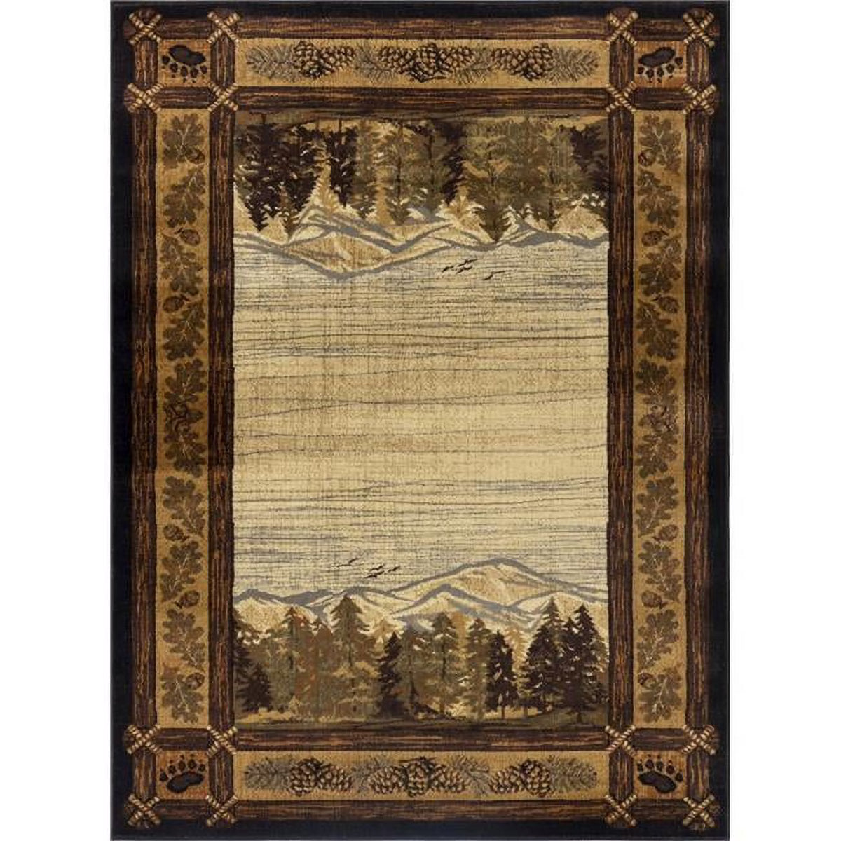 Black Rectangle Rug A45538