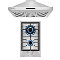 2 Piece Gas Cooktop and Wall Mount Range Hood Y786