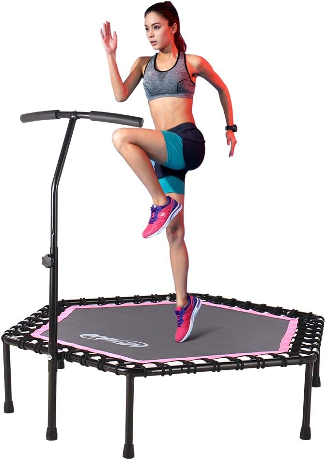 48'' Fitness Trampoline with Adjustable Handle Bar P58736