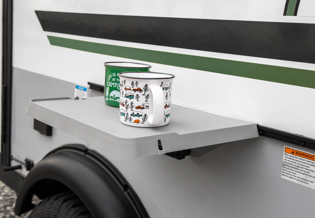 Camper/RV Rail Mount Table with Hook and Holes H615