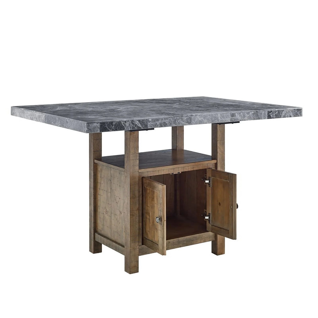 Gray Marble Counter 8-Piece Dining Set D393