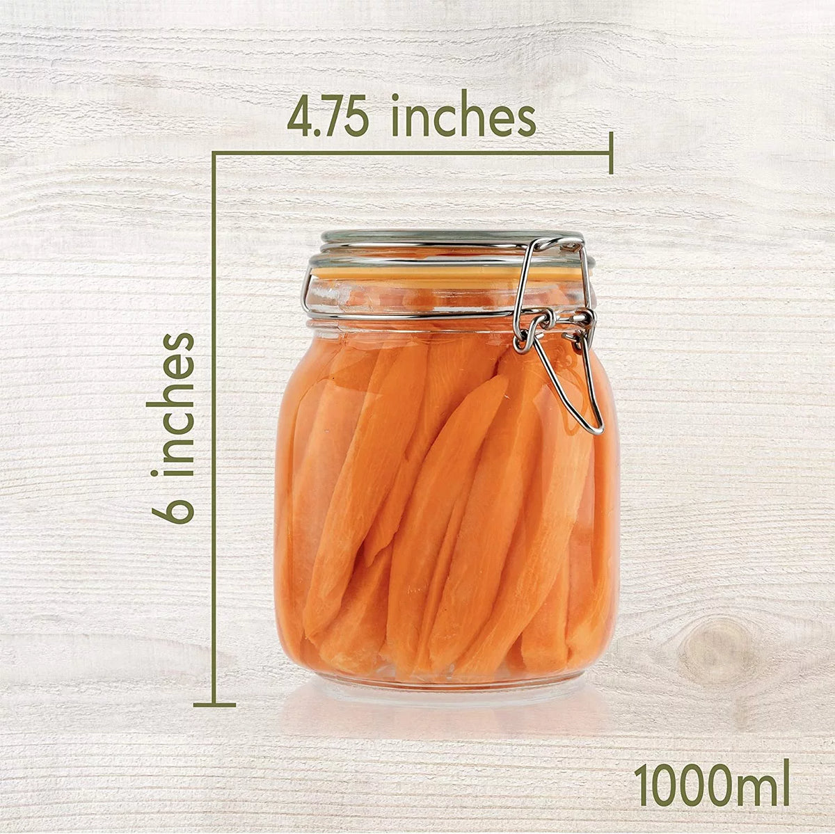 Clear Glass Airtight Food Storage Containers Set of 4 33 oz B589151