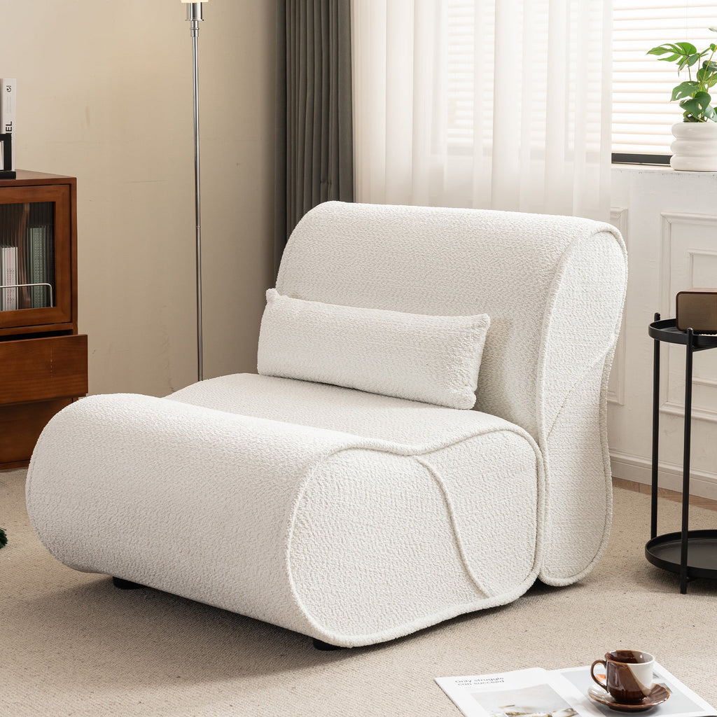 Soft Pellet Velvet Recliner with Waist Pack Padding S157989