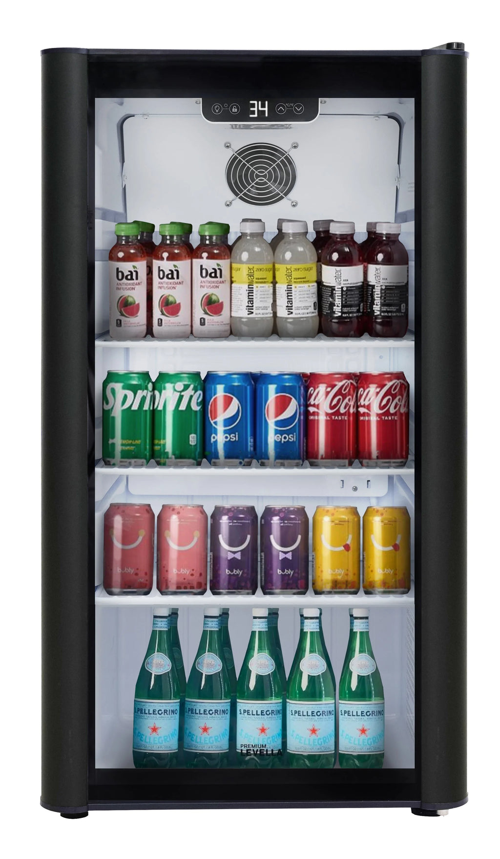 Glass Door Display Refrigerator 3.1 cu ft Black F525314