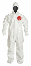 White Hooded Coveralls W6337