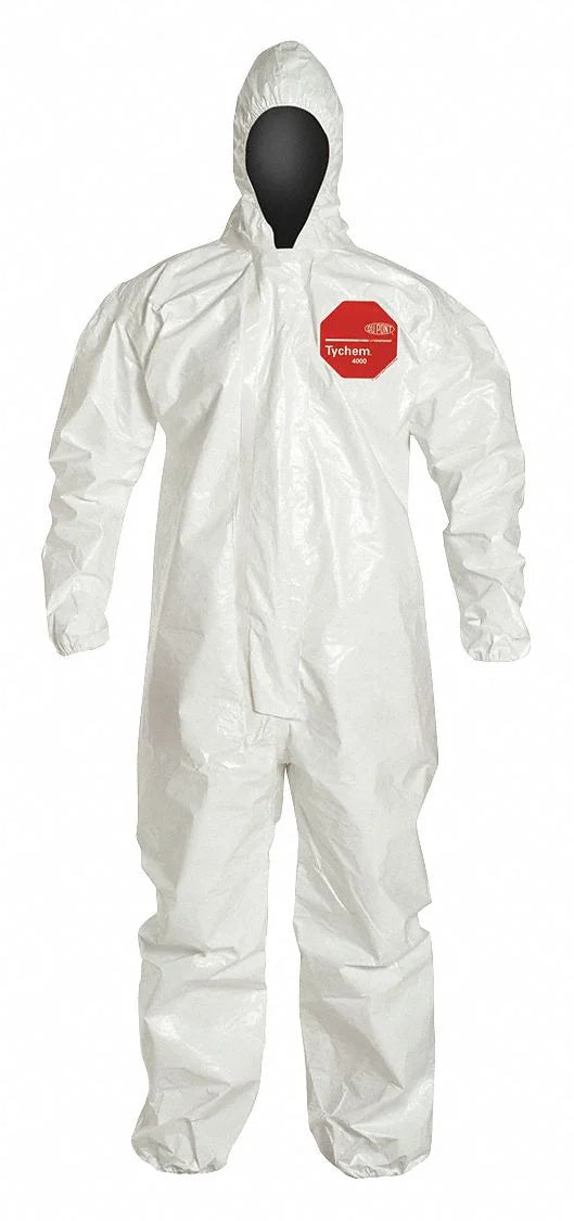 White Hooded Coveralls W6337