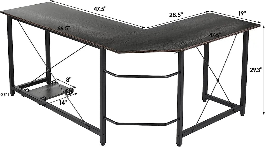 66.5'' L-Shaped Corner Computer Desk P940
