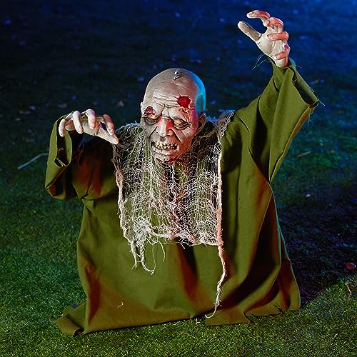Animated Zombie Groundbreaker Halloween Decoration with Movable Arms I317