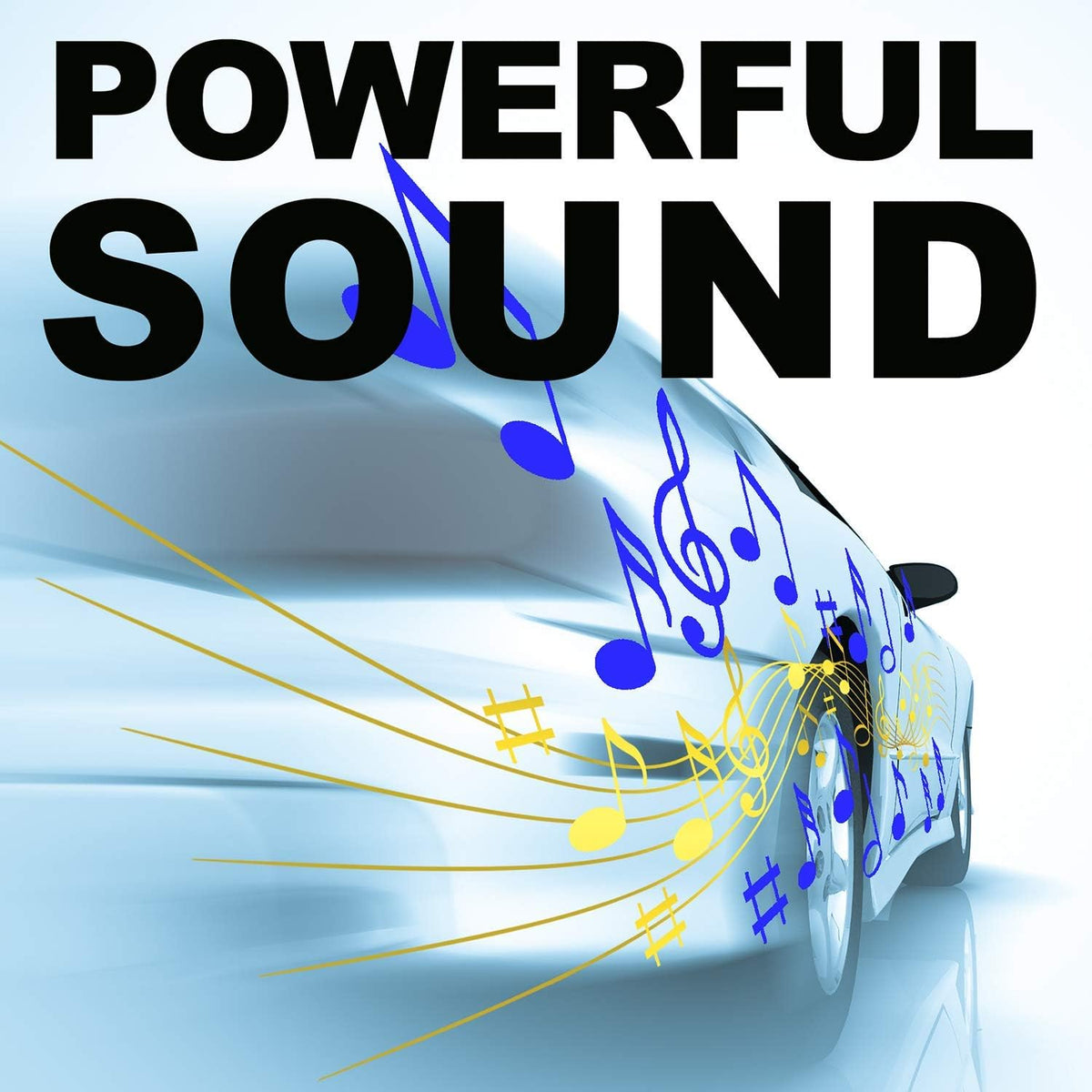 Black 8 Inch Amplified Car Subwoofer with Remote Control H65068