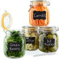Clear Glass Airtight Food Storage Containers Set of 4 33 oz B589151