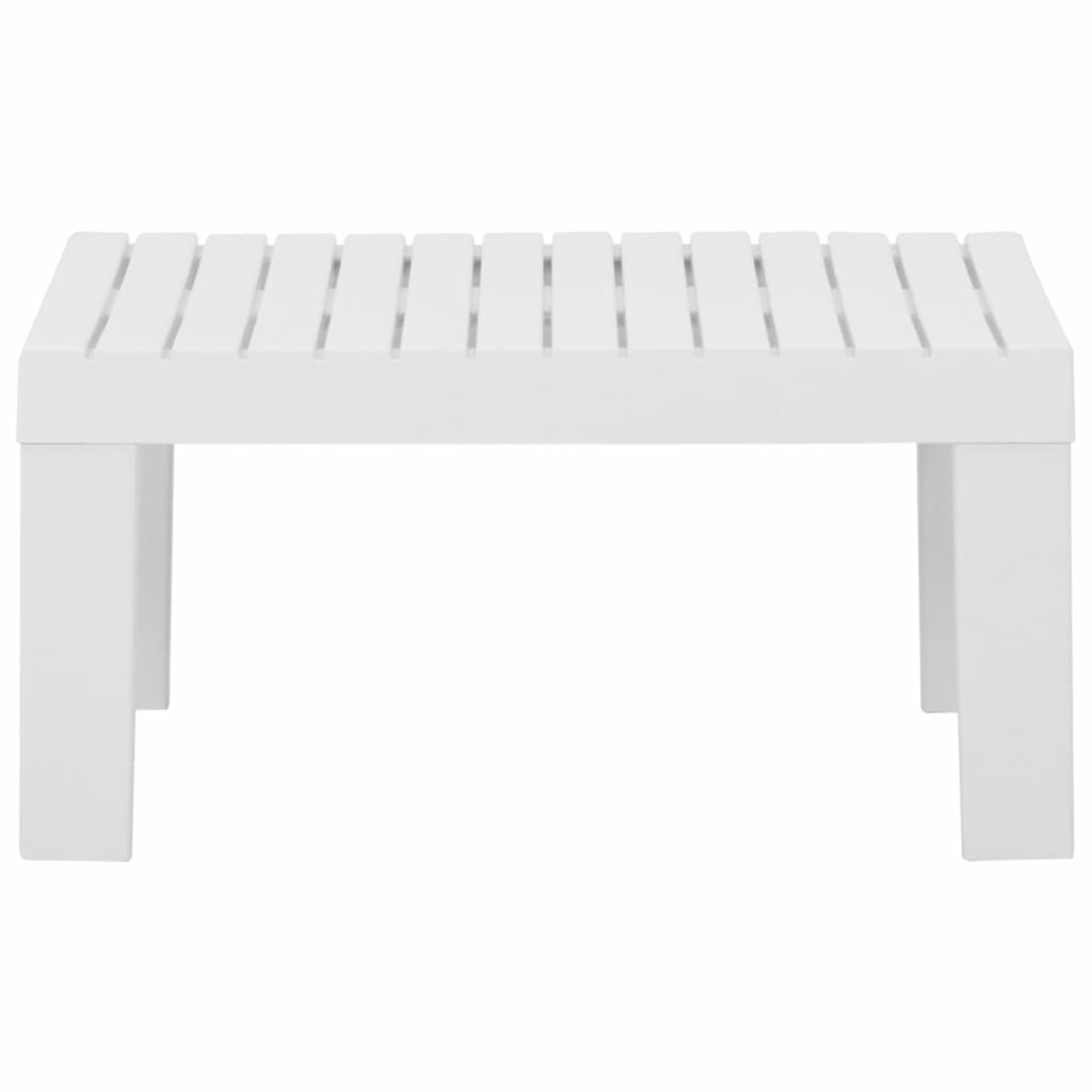 3 Piece White Outdoor Patio Lounge Set with Anthracite Cushions L34289