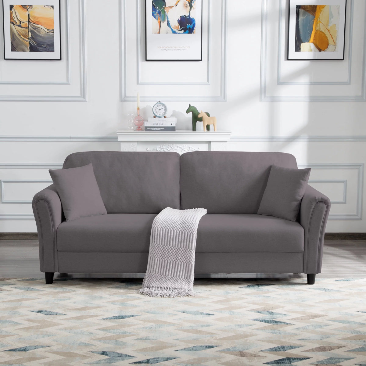 Dark Gray Sofa Couch B3235