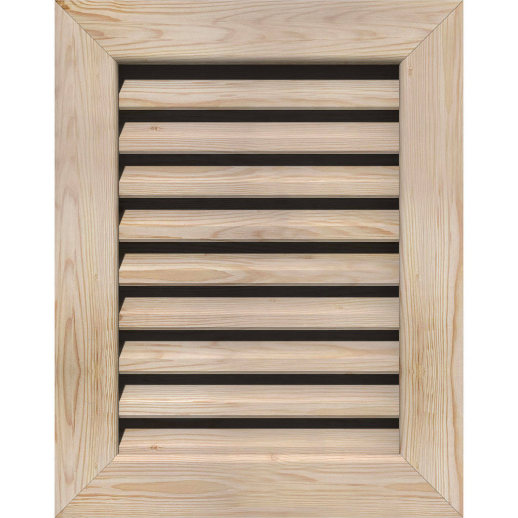 Unfinished Pine Vertical Gable Vent Q3706