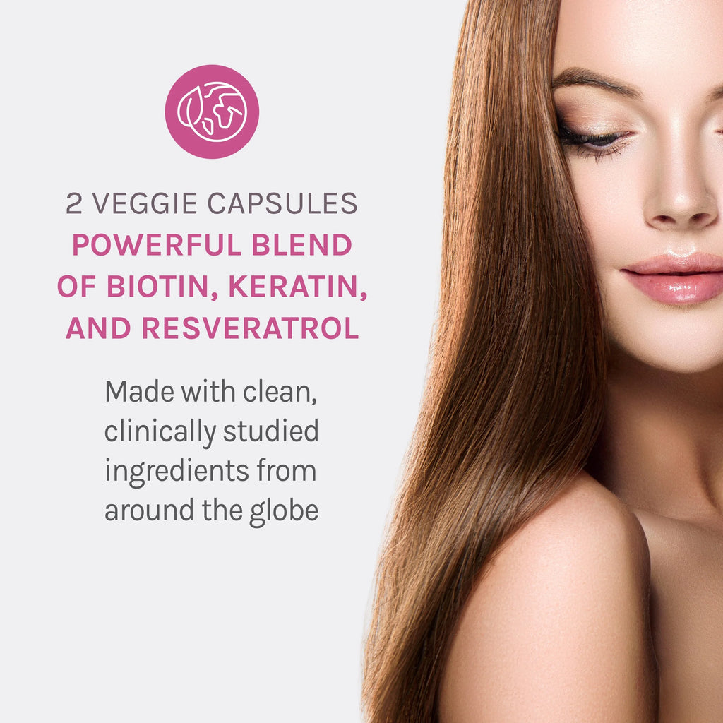 Biotin Hair and Nails Supplement, 60 Capsules F72519