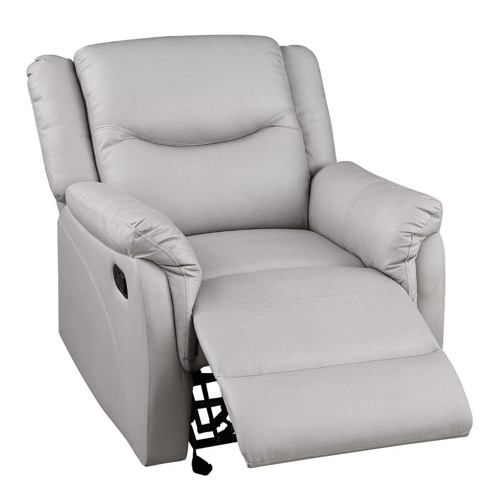 White Microfiber Recliner Accent Chair Z7525