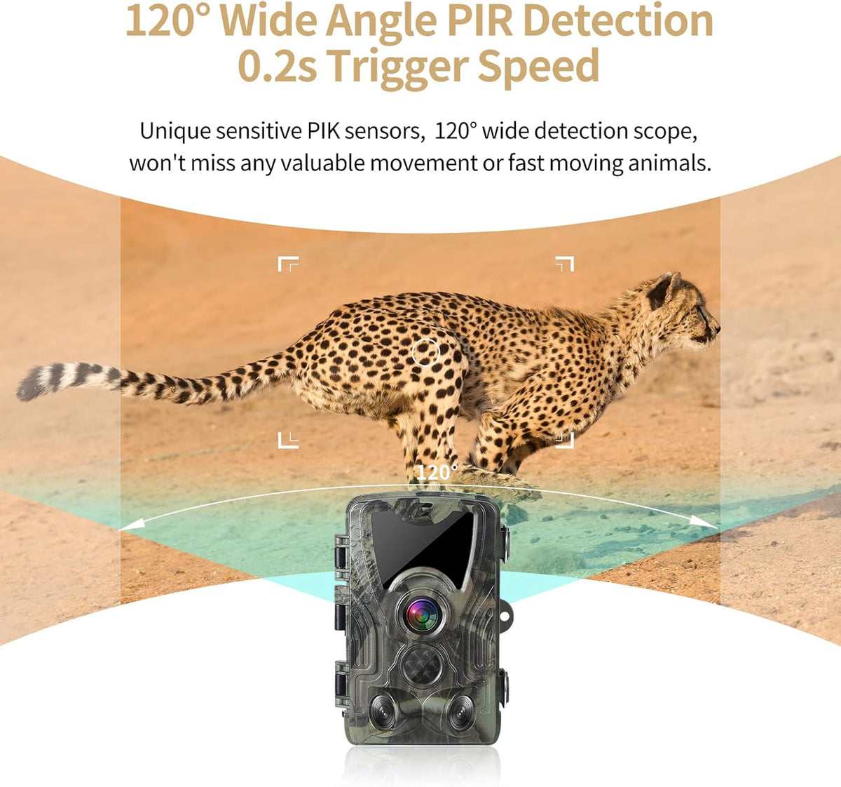 4K 30MP Night Vision Motion Activated Waterproof Trail Camera P198