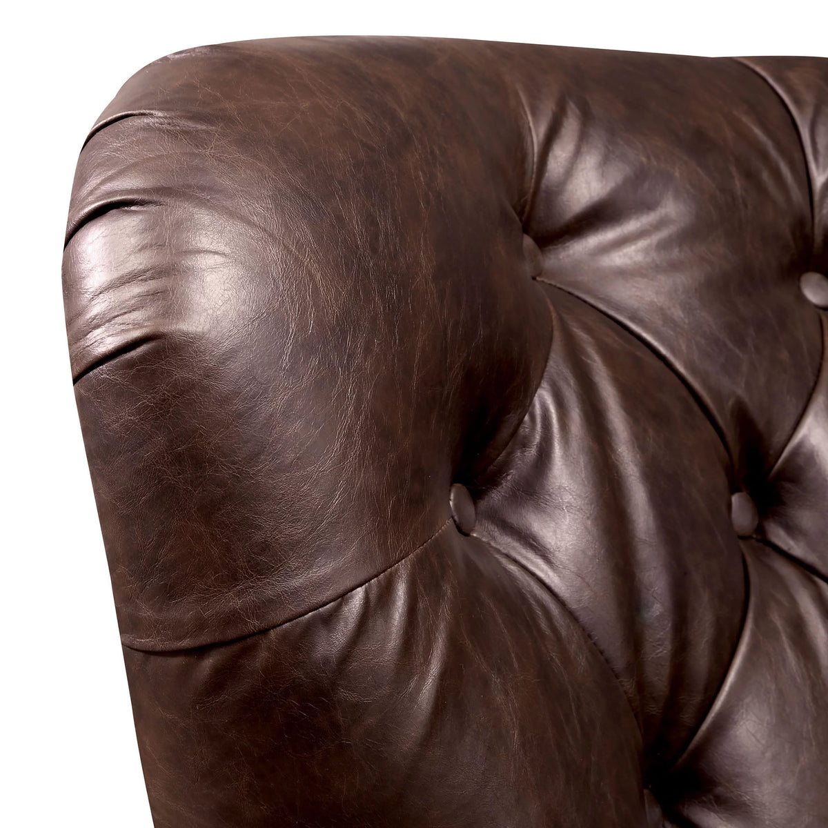 Brown Faux Leather 2-seater Loveseat Sofa B22613