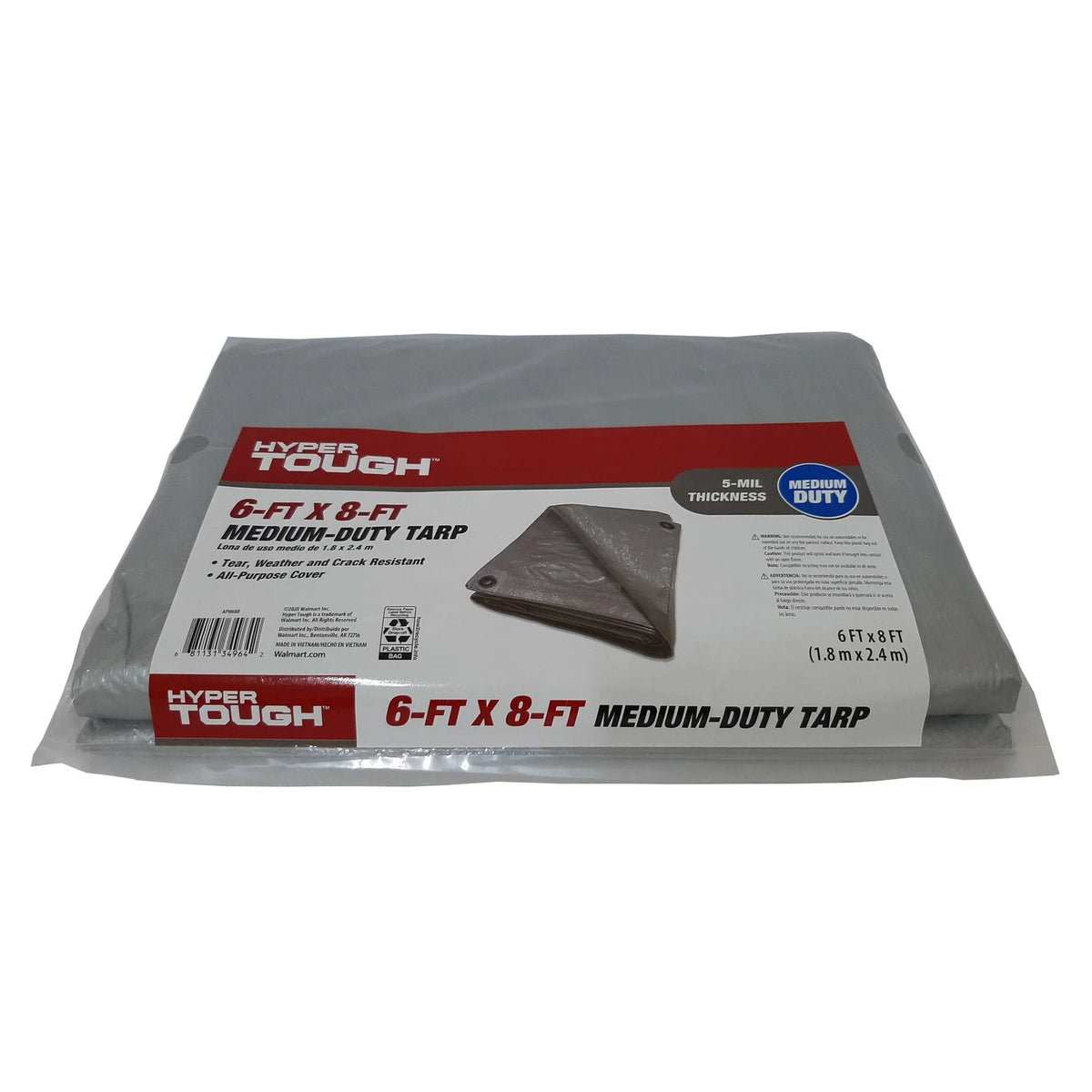 Weather Resistant 6 x 8 ft Polyethylene Tarp R60295