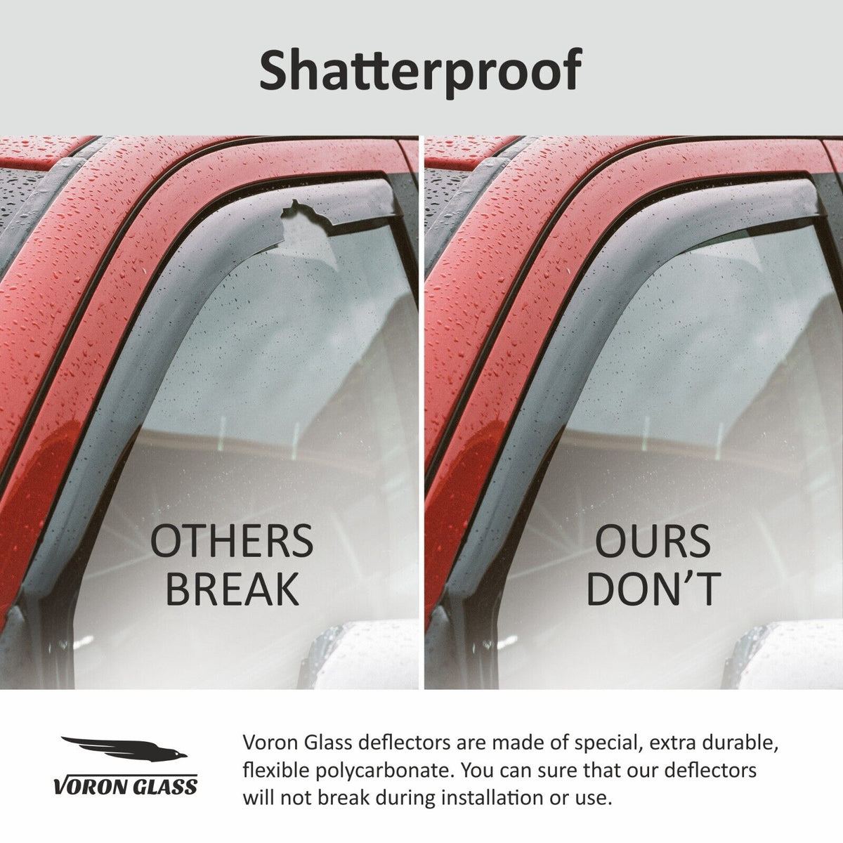 4 Pieces In-Channel Window Deflectors for Ford F150 SuperCab U5508