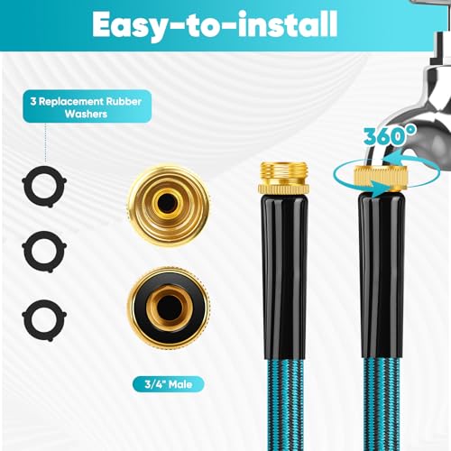 50ft Non-Expanding Kink-Free Garden Hose D4240