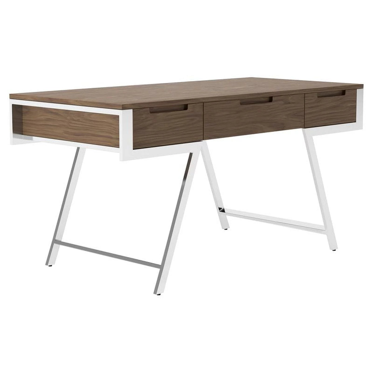 3 Drawer Walnut Chrome Desk A874059
