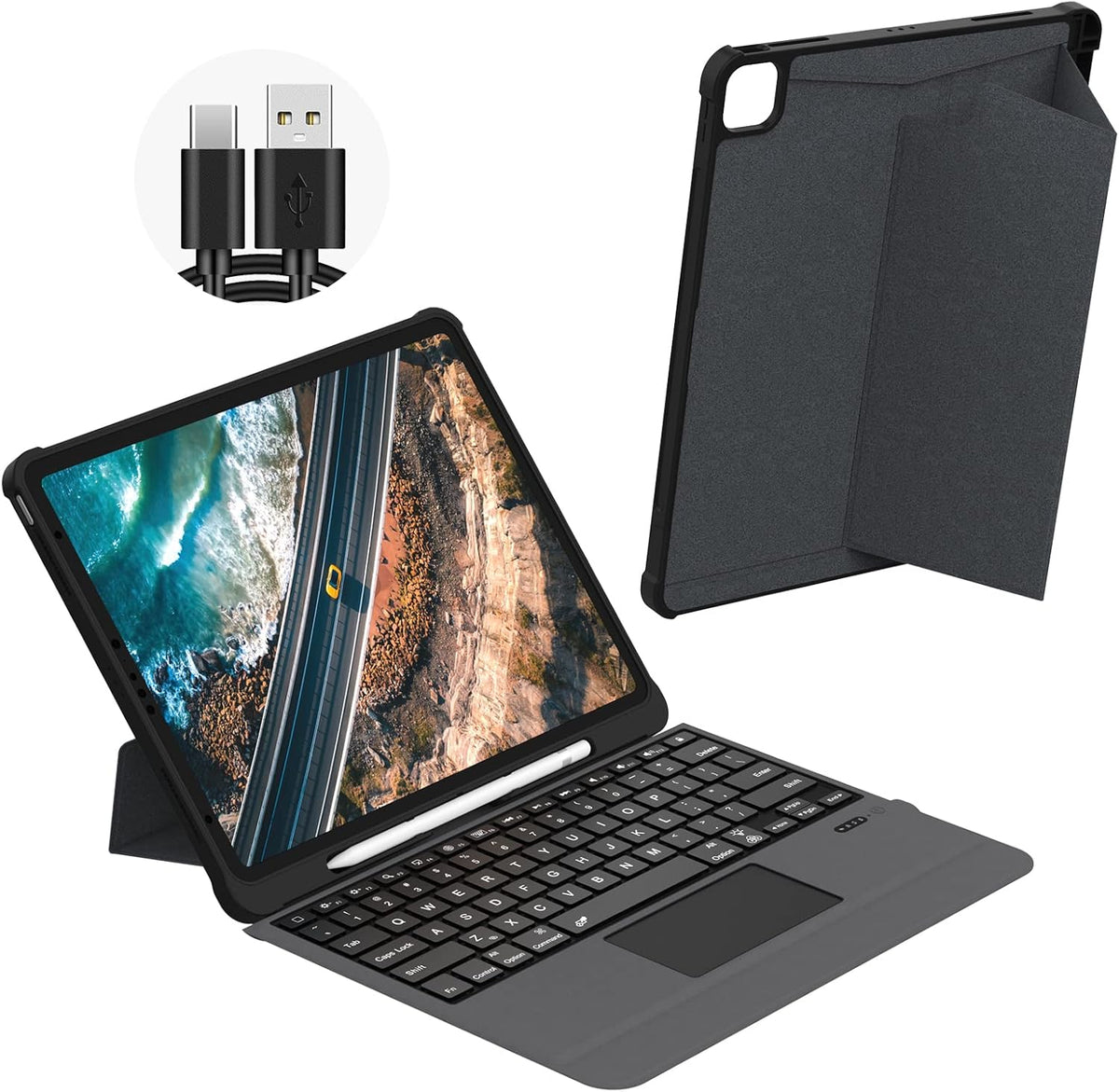 Leather Folio Case with Keyboard for iPad Pro 12.9 inch Z283599