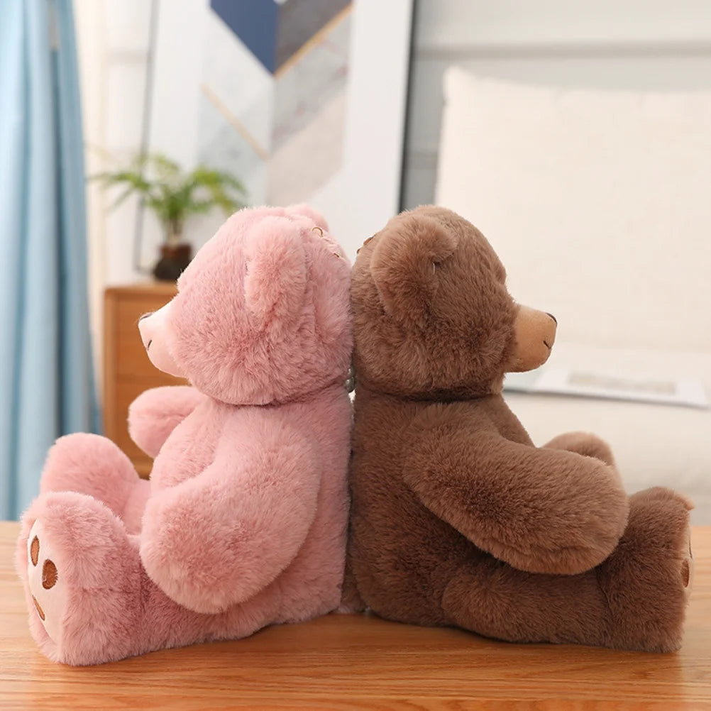 Teddy Bear Plush Toy with Pearl Chain Clasp U668