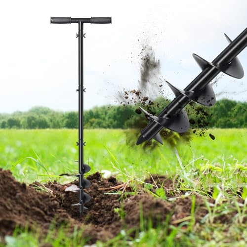 38 Inch Post Hole Digger Hand Auger Spiral Drill K6799