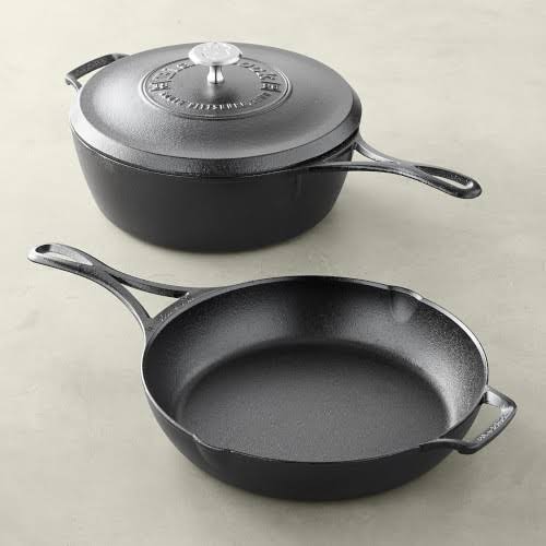 Cast-Iron 3-Piece Set with Saute Pan and 10 1/4-Inch Skillet Z845