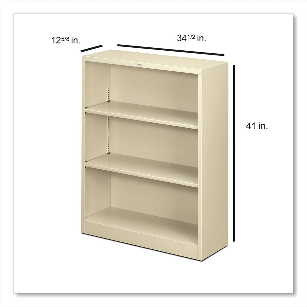 Metal Bookcase Three-Shelf Putty G2409